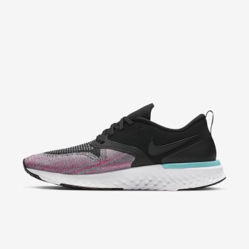 Nike Odyssey React Flyknit 2 - Női Futócipő - Fekete/Fekete